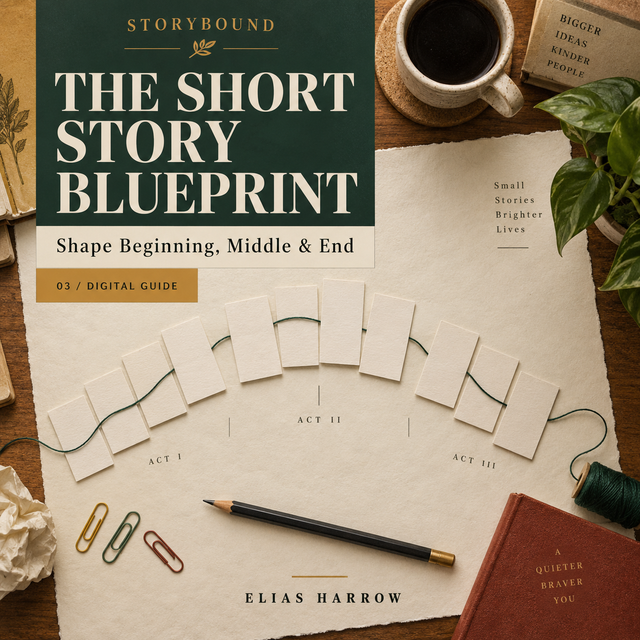 The cover of The Short Story Blueprint, a digital story-craft guide from STORYBOUND.